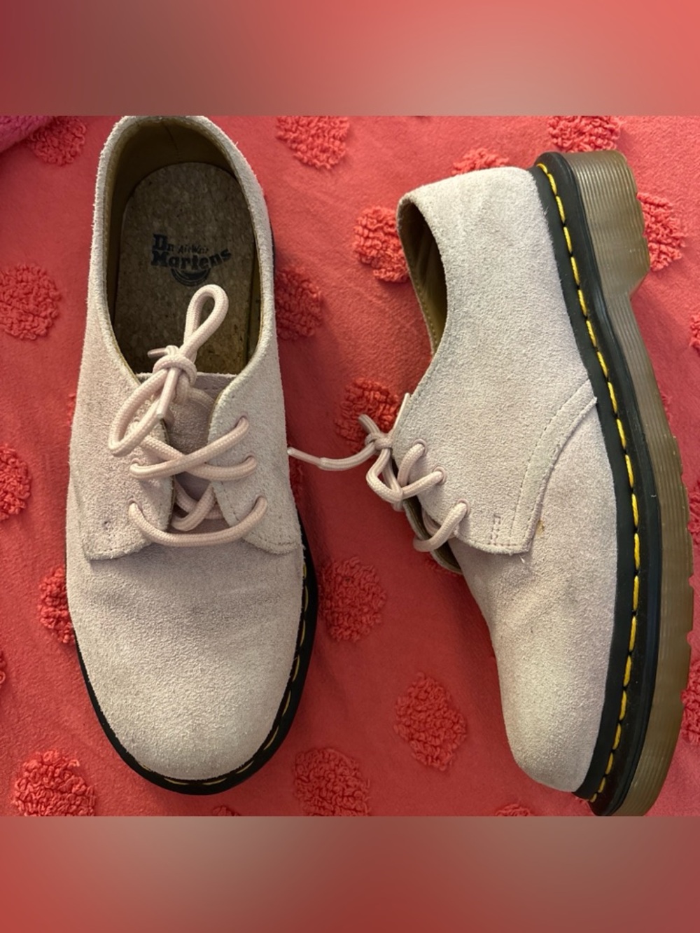 Dr. Martens 1461 Iced Light Pink Suede Oxford Shoes Size Men’s 6 Women’s 7 UK 5
